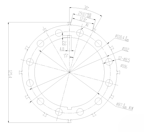 THE PICTURE SHOWS THE DIMENSIONAL ROTOR