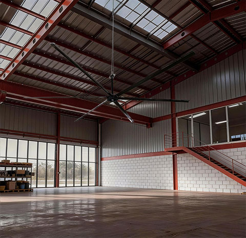 Motores EC para ventiladores de techo industriales
