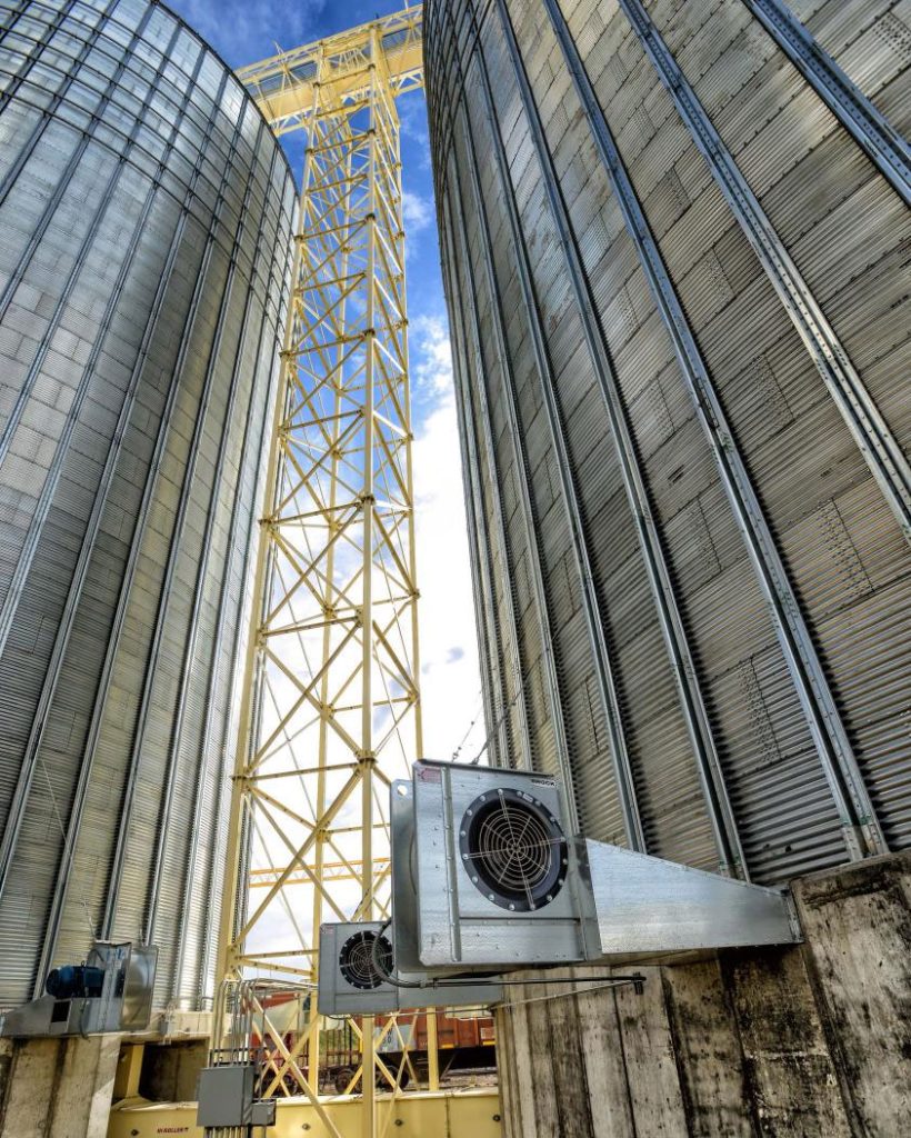 Centrifugal Fan Installed on Grain Silo