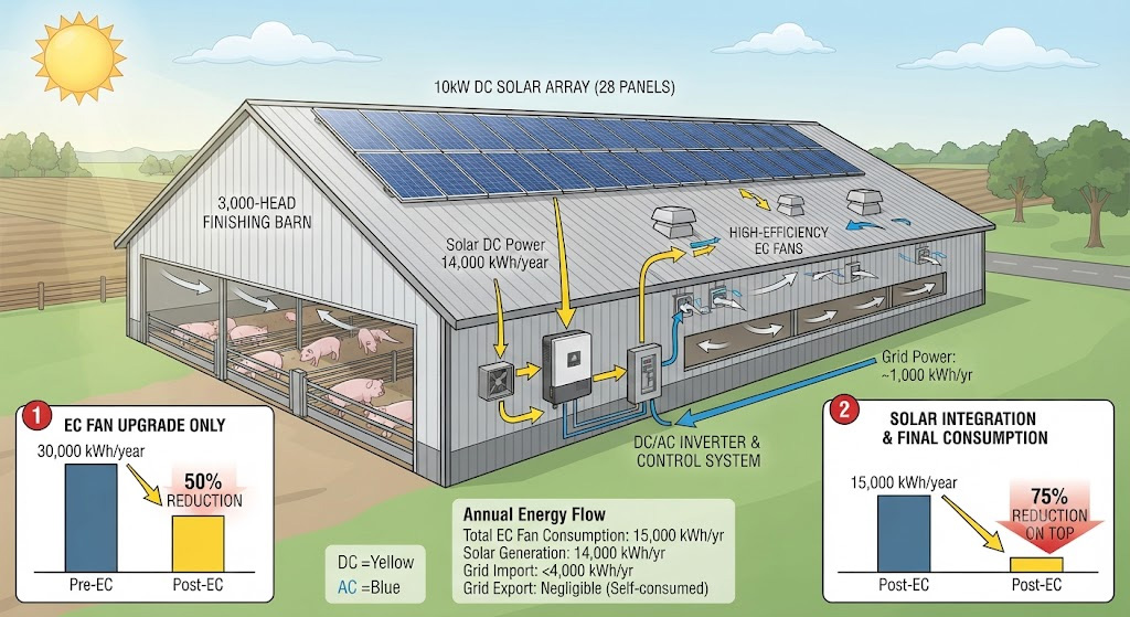 The EC fans & solar system